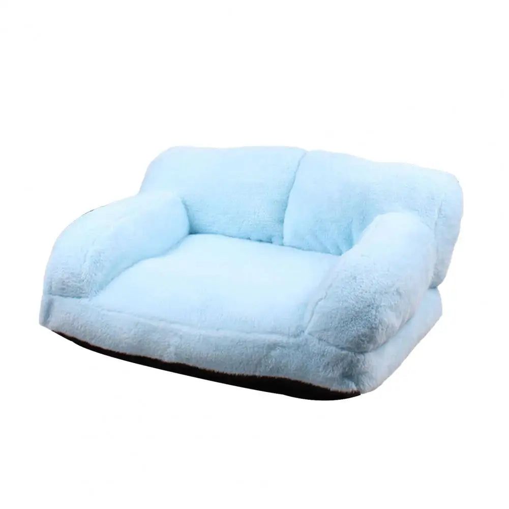 Mystery Paw Plush Pet Bed - Cozy Couch for Cats & Dogs