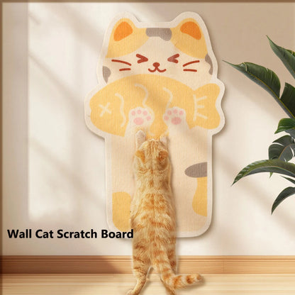 Mystery Paw Vertical Wall Sticker Cat Scratch Board - Cartoon Christmas Tree Carrot Design
