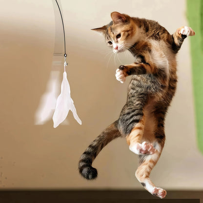 Mystery Paw Rainbow Cat Teaser Wand - Interactive Fun for Felines!