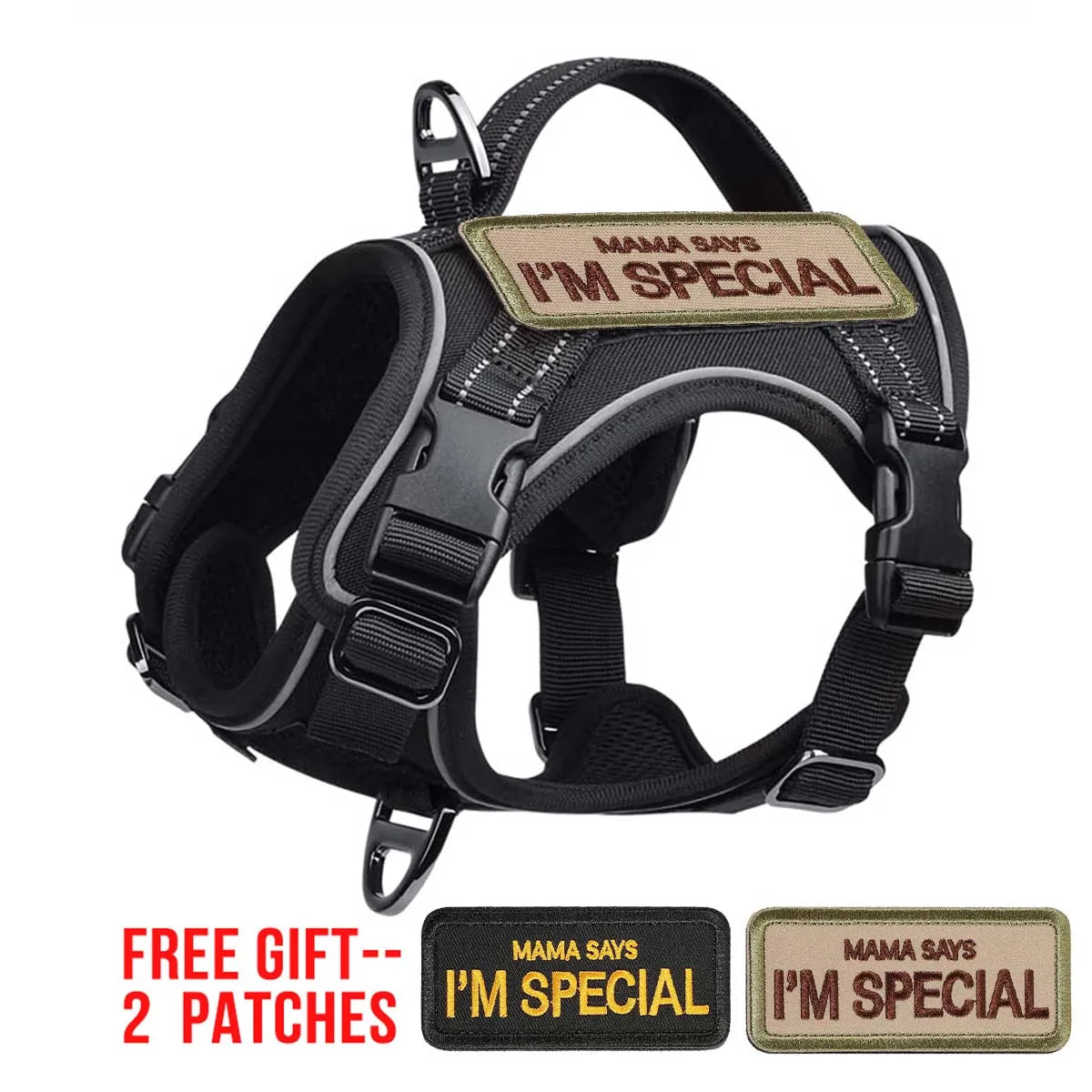 Tactical Reflective No-Pull Puppy Vest Harness - Mystery Paw