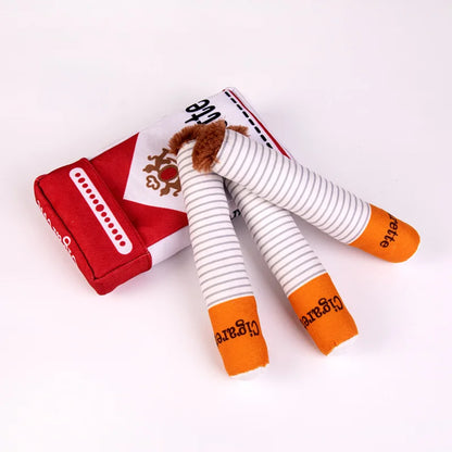 Funny Plush Cigar Squeak Toy for Dogs