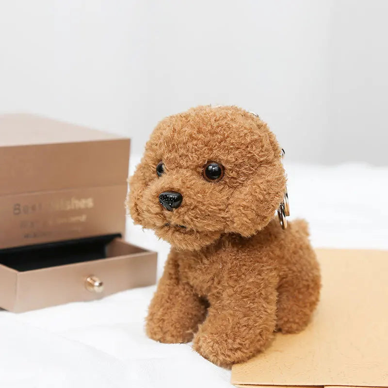 Adorable Teddy Dog Plush Keychain - Perfect for Backpacks & Gifts