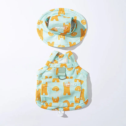 Mystery Paw Summer Dog Vest and Hat Set