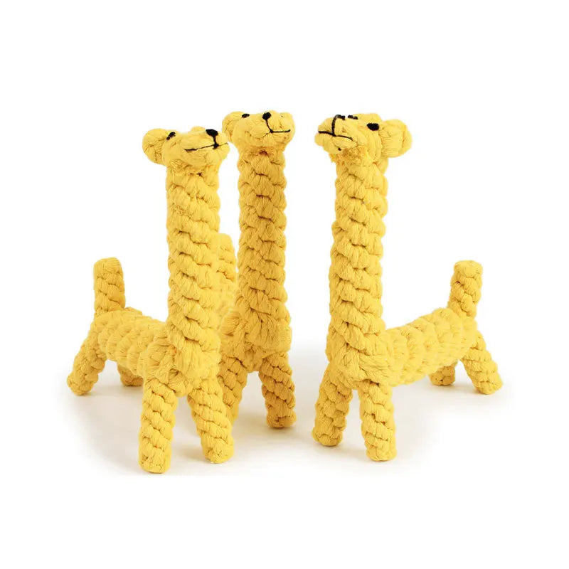 Mystery Paw Giraffe Rope Chew Toy for Dogs: Fun, Durable, and Dental-Friendly