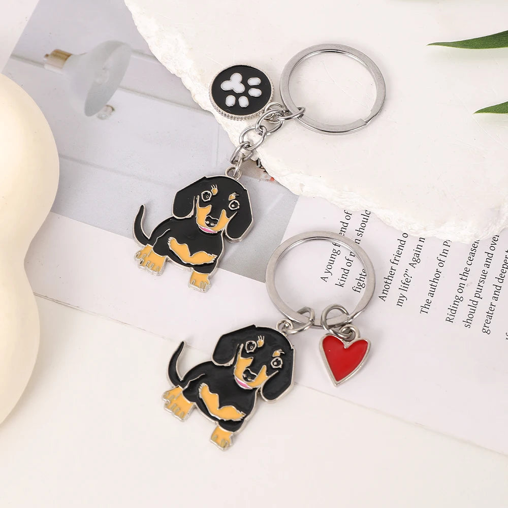 Charming Dachshund & Bulldog Dog Keychains - Perfect Pet Lover Gifts