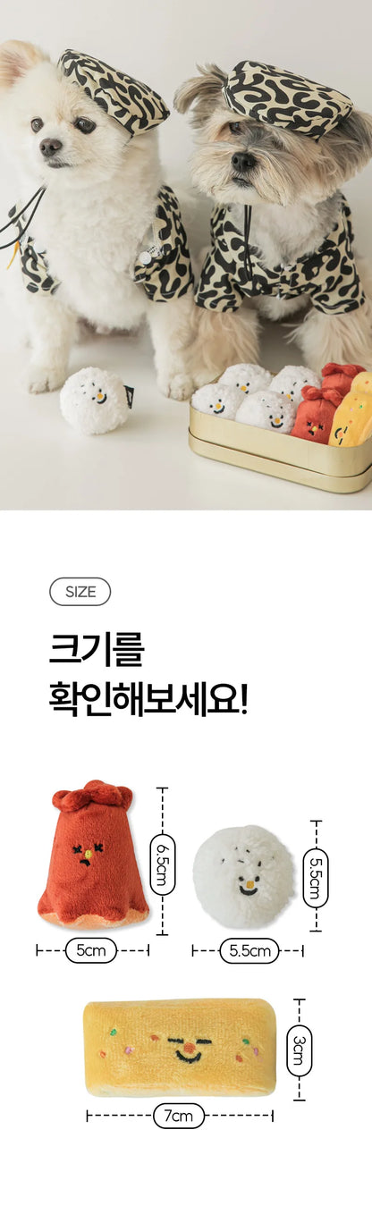 Korean Bento Style Squeaky Toy Set for Dogs - Mystery Paw