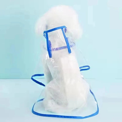 Mystery Paw Transparent Dog Raincoat - Stylish & Waterproof