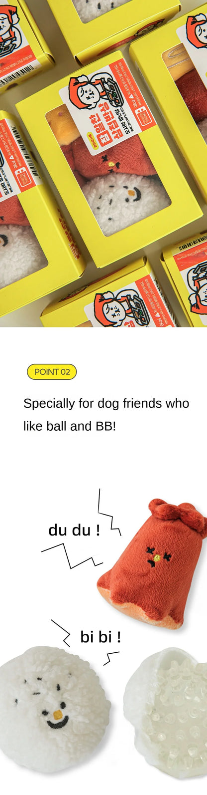 Korean Bento Style Squeaky Toy Set for Dogs - Mystery Paw
