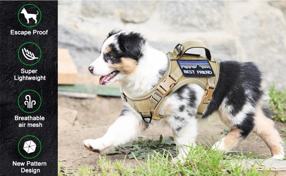 Tactical Reflective No-Pull Puppy Vest Harness - Mystery Paw