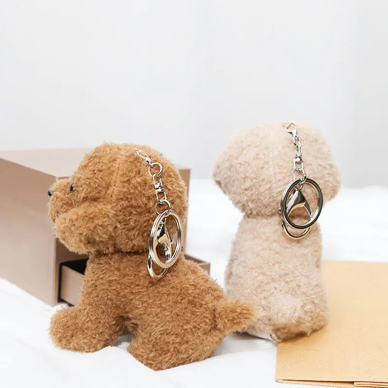 Adorable Teddy Dog Plush Keychain - Perfect for Backpacks & Gifts