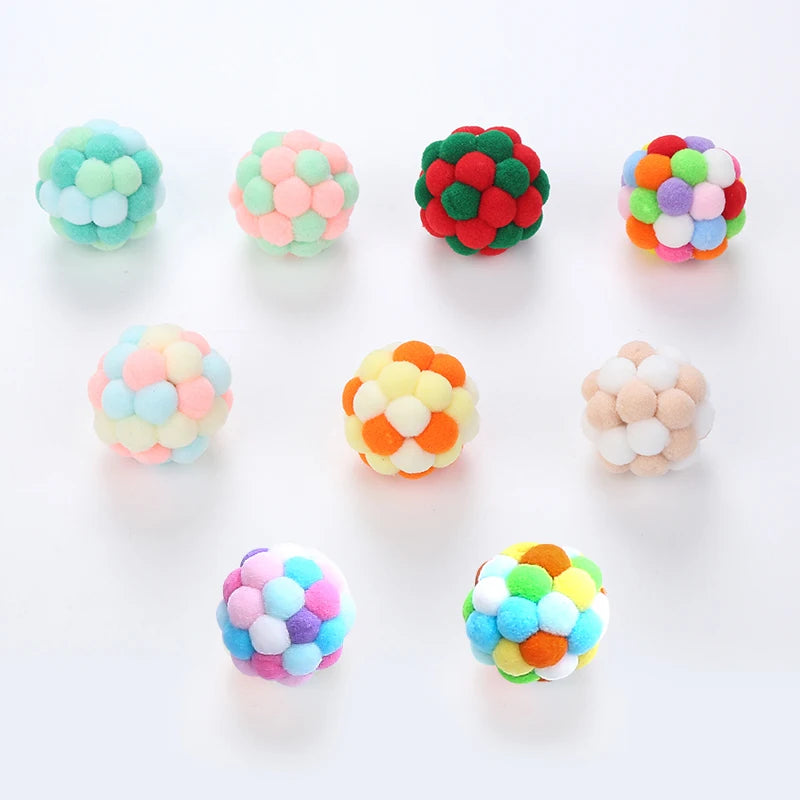 Mystery Paw Colorful Handmade Bell Ball - Interactive Cat Toy