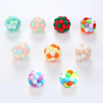 Mystery Paw Colorful Handmade Bell Ball - Interactive Cat Toy