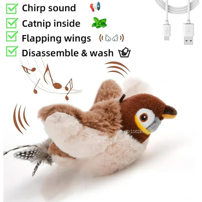 Mystery Paw Bird Chirping Toy for Cats & Dogs - Interactive Fun with Catnip
