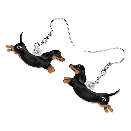 Playful Dachshund Dog Earrings - Perfect for Pet Lovers!