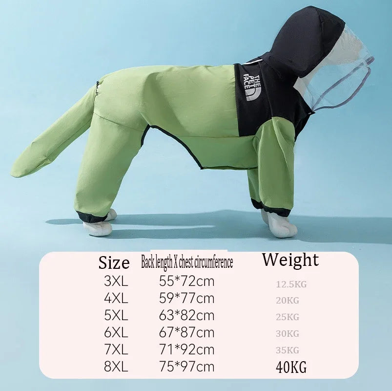 Mystery Paw Dog & Cat Hooded Rain Poncho