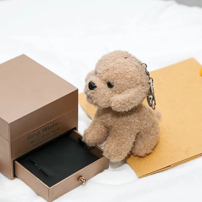 Adorable Teddy Dog Plush Keychain - Perfect for Backpacks & Gifts