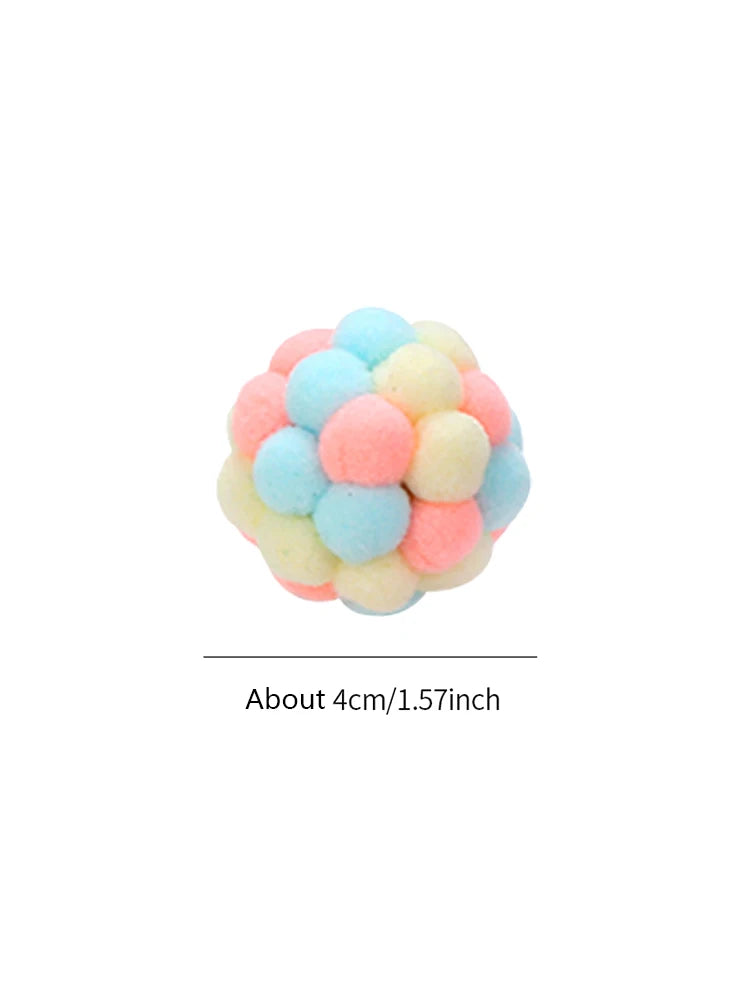 Mystery Paw Colorful Handmade Bell Ball - Interactive Cat Toy