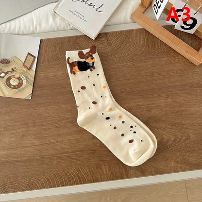 Playful Cartoon Sausage Dog Socks for Pet Lovers