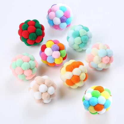 Mystery Paw Colorful Handmade Bell Ball - Interactive Cat Toy