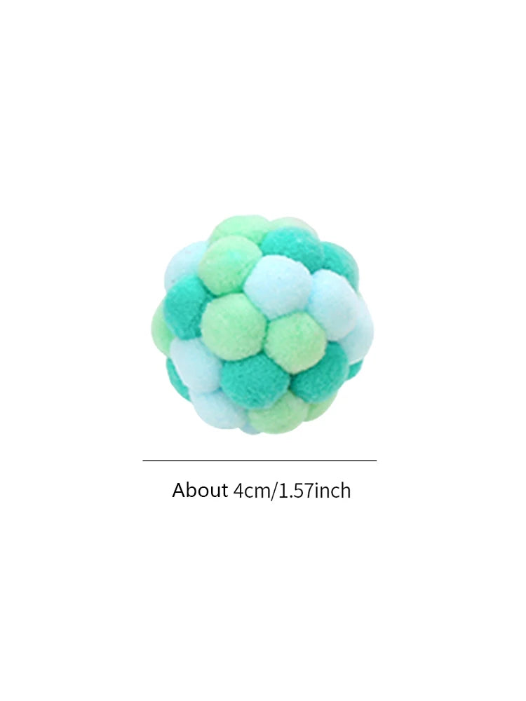Mystery Paw Colorful Handmade Bell Ball - Interactive Cat Toy