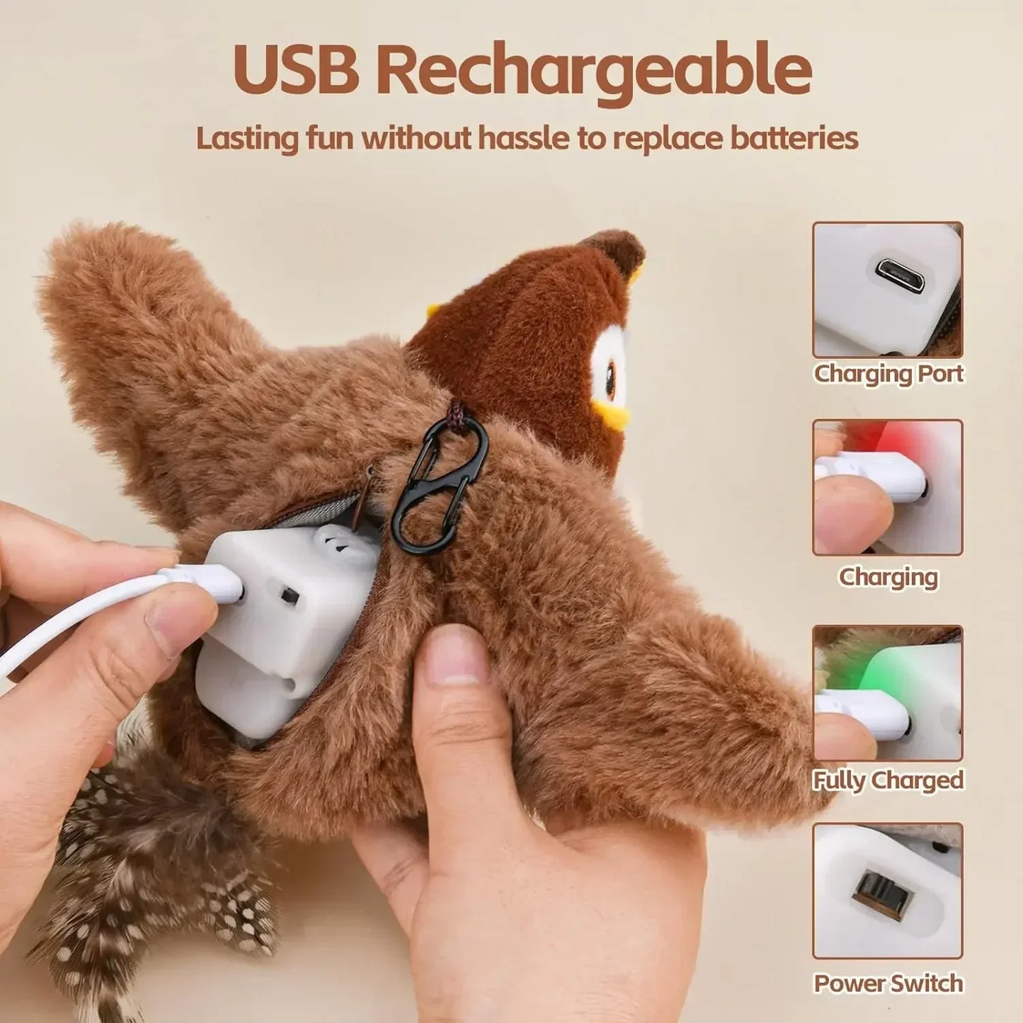 Mystery Paw Bird Chirping Toy for Cats & Dogs - Interactive Fun with Catnip