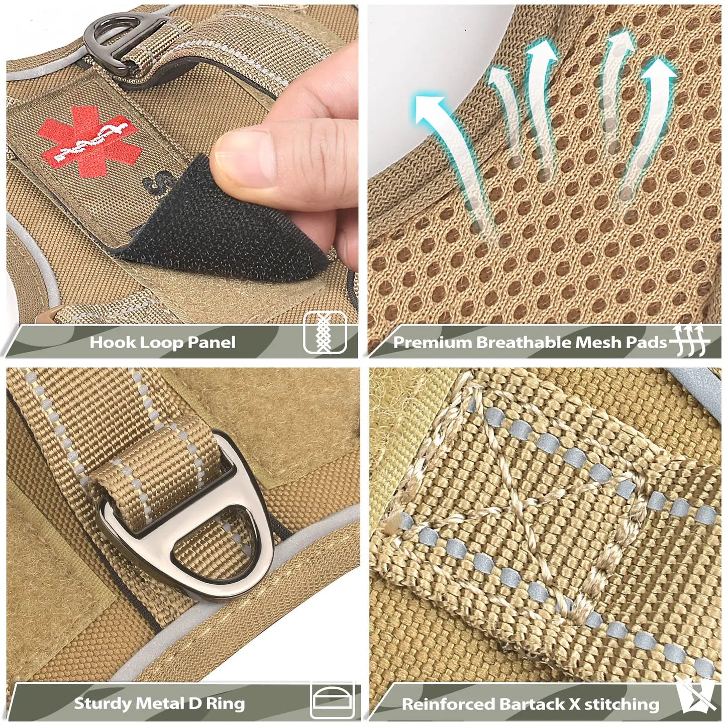 Tactical Reflective No-Pull Puppy Vest Harness - Mystery Paw