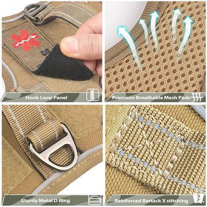 Tactical Reflective No-Pull Puppy Vest Harness - Mystery Paw