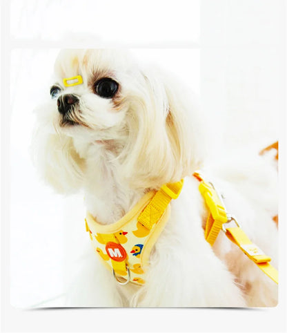 Animal Print Adjustable Vest Harness & Leash Set for Small Dogs and Cats