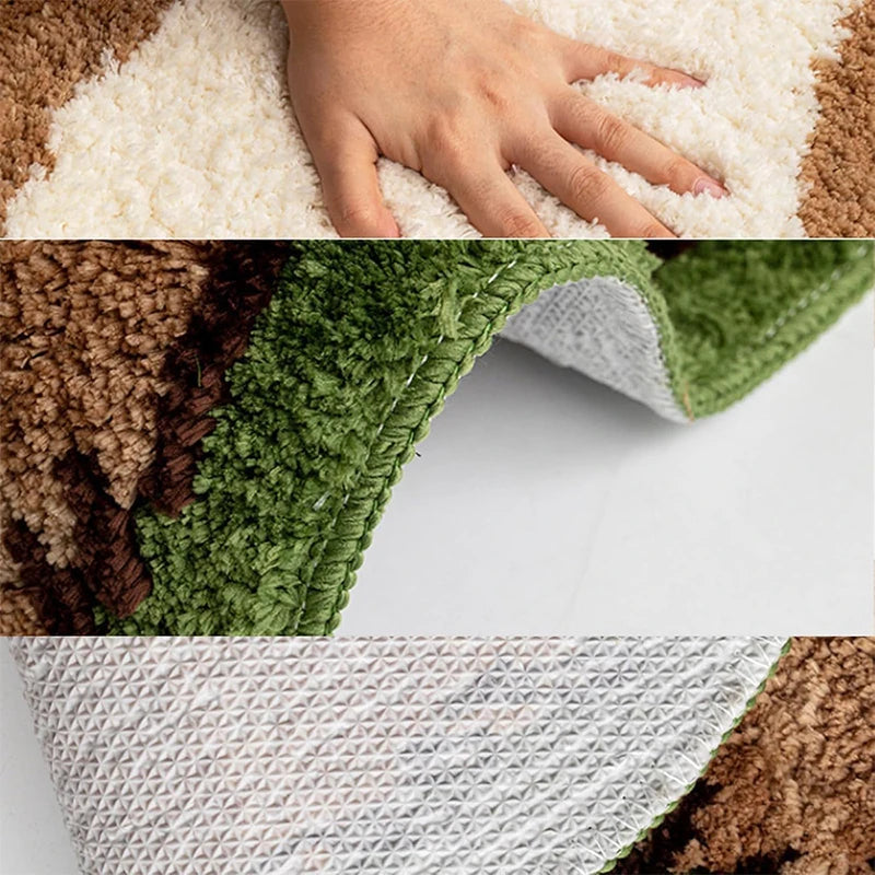 Mystery Paw Cartoon Cat-Shaped Bed Rug