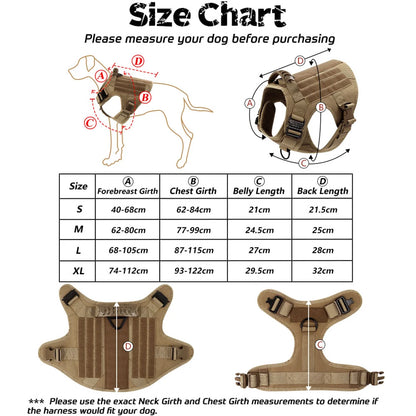 PETRAVEL Adjustable Military Grade Vest Dog Harness
