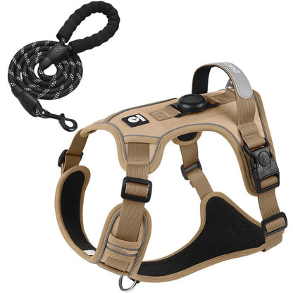 No Pull Adjustable Reflective Dog Harness with Airtag Holder - Mystery Paw
