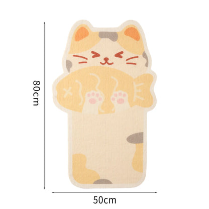 Mystery Paw Vertical Wall Sticker Cat Scratch Board - Cartoon Christmas Tree Carrot Design