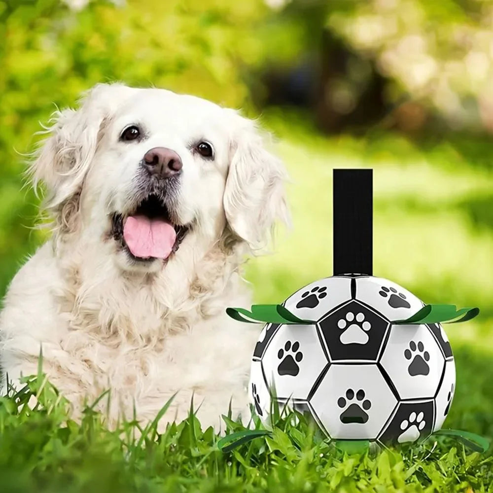 Indestructible Interactive Soccer Dog Ball – Ultimate Fun for Fetch & Tug