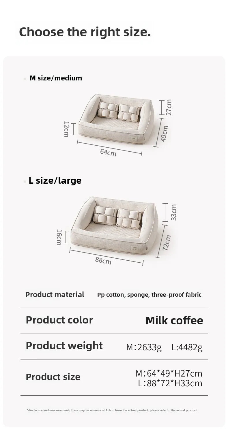 Premium All-Season Pet House: Soft Washable Bed for Small to Medium Dogs & Cats