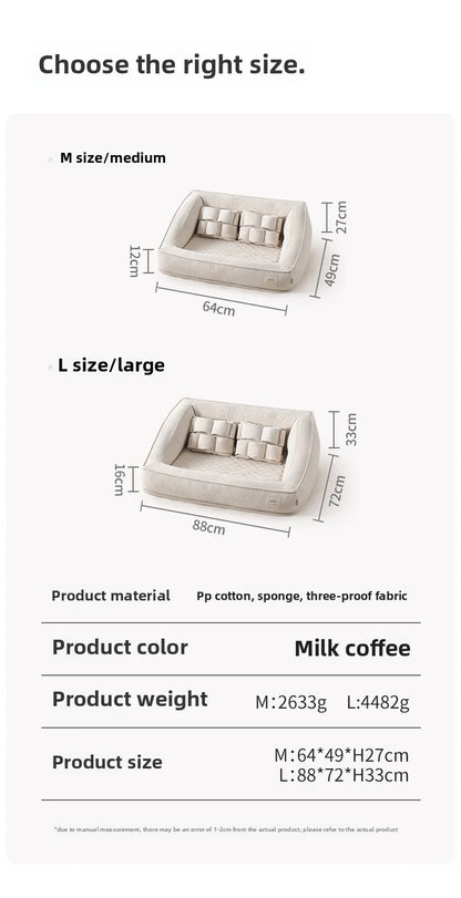 Premium All-Season Pet House: Soft Washable Bed for Small to Medium Dogs & Cats