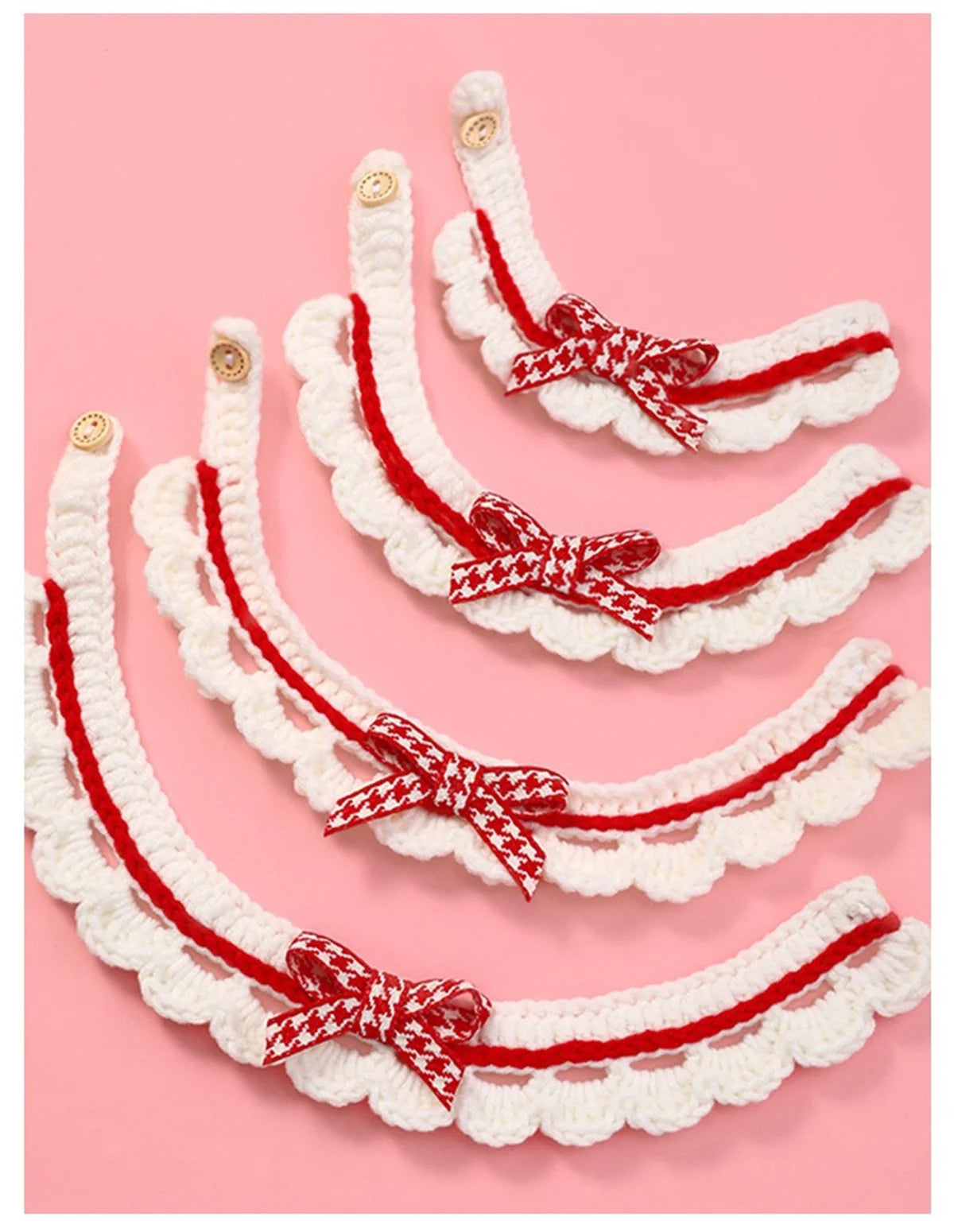 Hand-knitted Bow-knot Cat & Kitten Collar - Mystery Paw