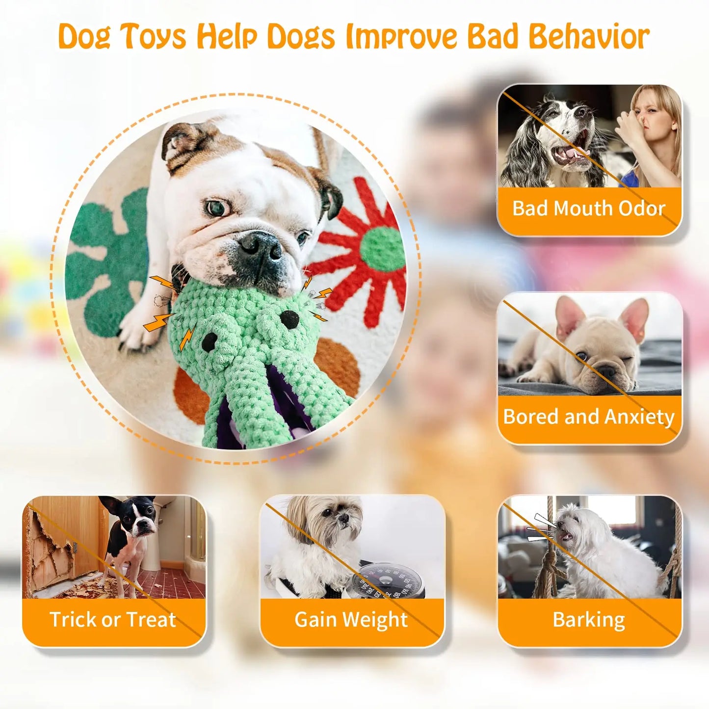 Indestructible Squeaky Plush Chew Toy for Dogs