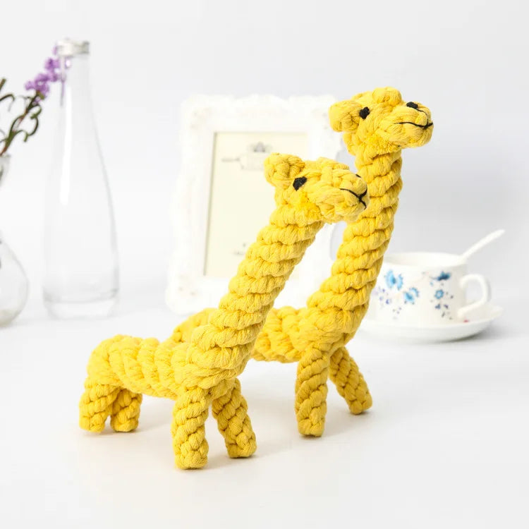 Mystery Paw Giraffe Rope Chew Toy for Dogs: Fun, Durable, and Dental-Friendly