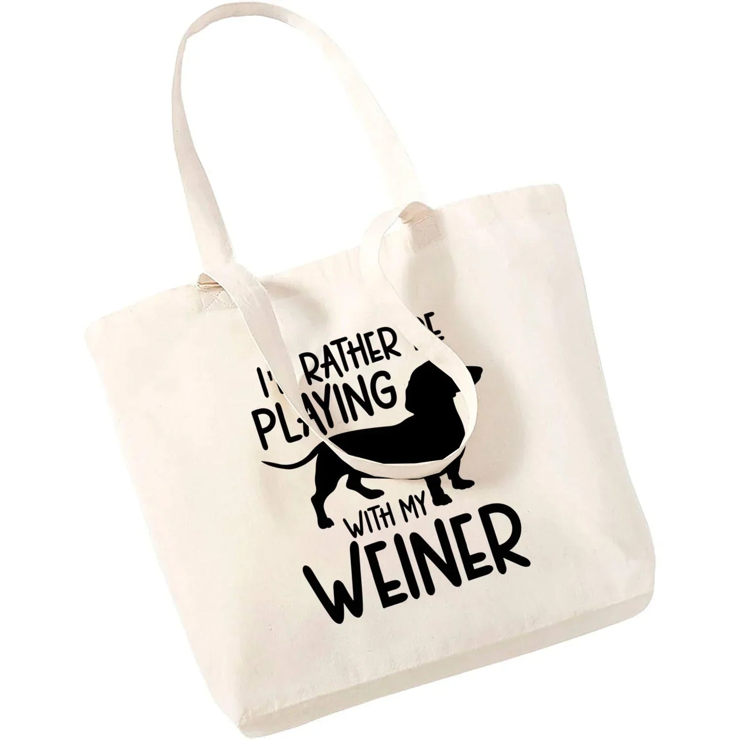 Cute Dachshund Canvas Tote Bag - Perfect for Dog Lovers!