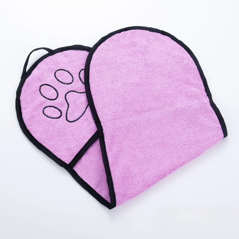 Quick-Dry Dog Bath Robe Towel - Soft & Absorbent Pet Cleaning Essential