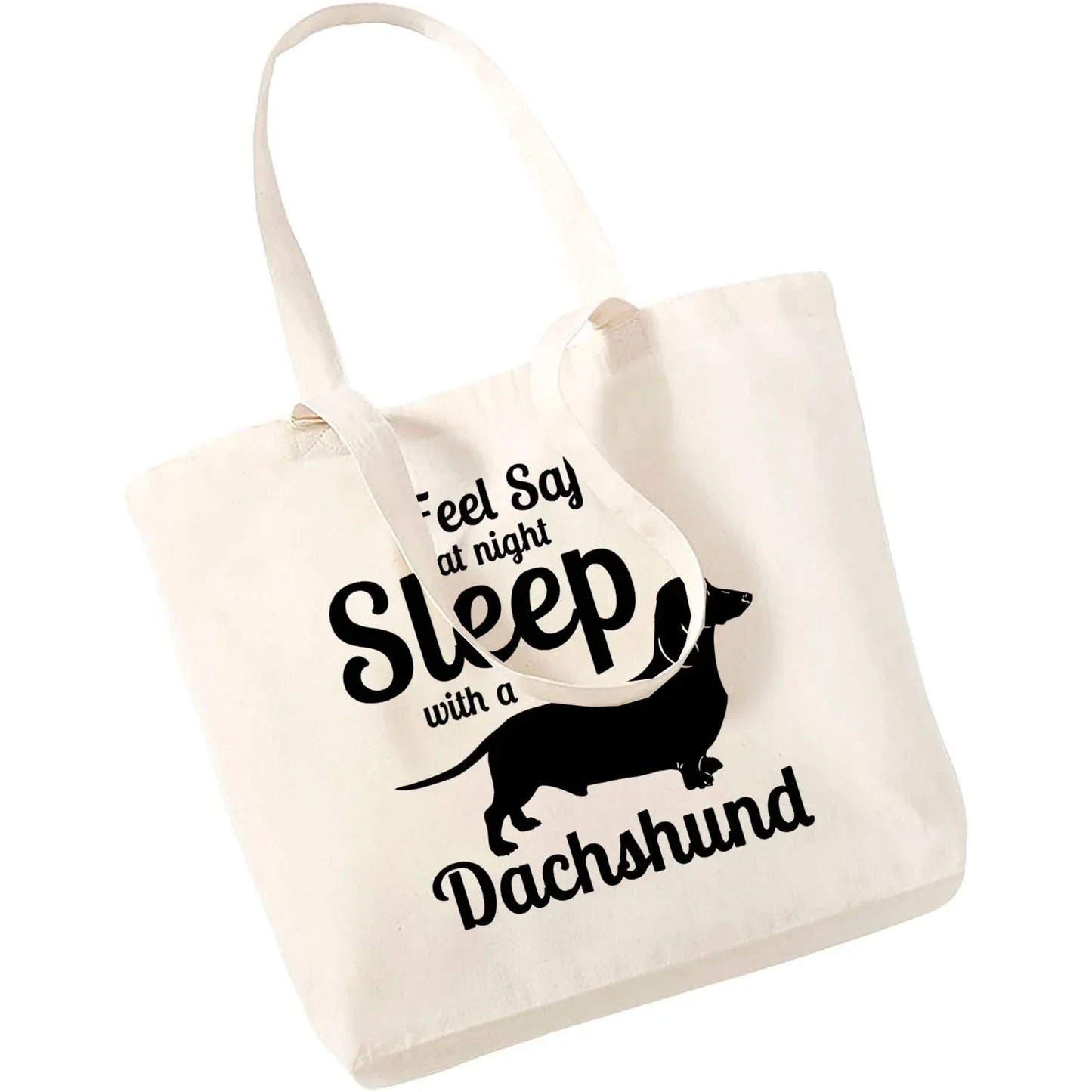 Cute Dachshund Canvas Tote Bag - Perfect for Dog Lovers!
