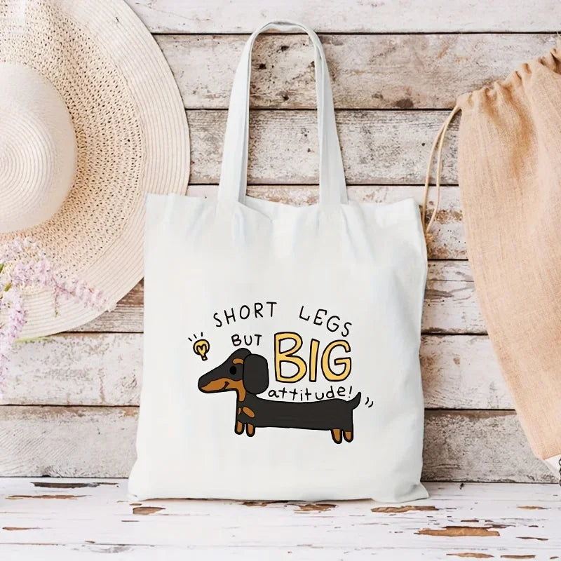 Dachshund Delight Eco-Friendly Canvas Tote Bag for Pet Lovers