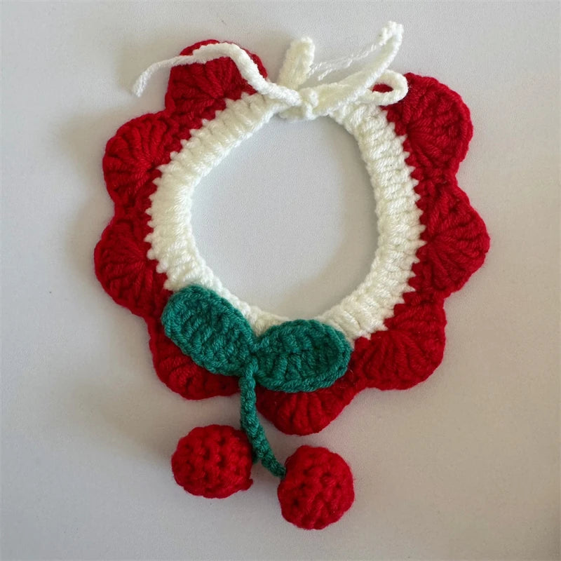 Cozy Wool Pet Necklaces & Collars for Cats and Small Dogs