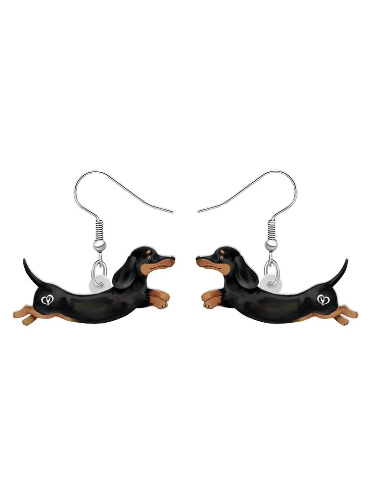 Playful Dachshund Dog Earrings - Perfect for Pet Lovers!
