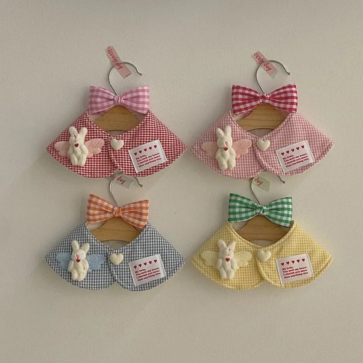 Mystery Paw Cute Plaid Rabbit Cape & Scarf for Small Dogs & Cats