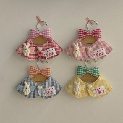 Mystery Paw Cute Plaid Rabbit Cape & Scarf for Small Dogs & Cats