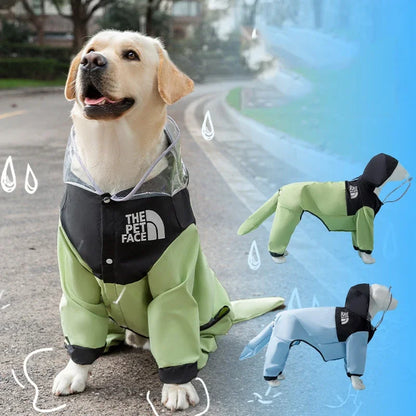 Mystery Paw Dog & Cat Hooded Rain Poncho