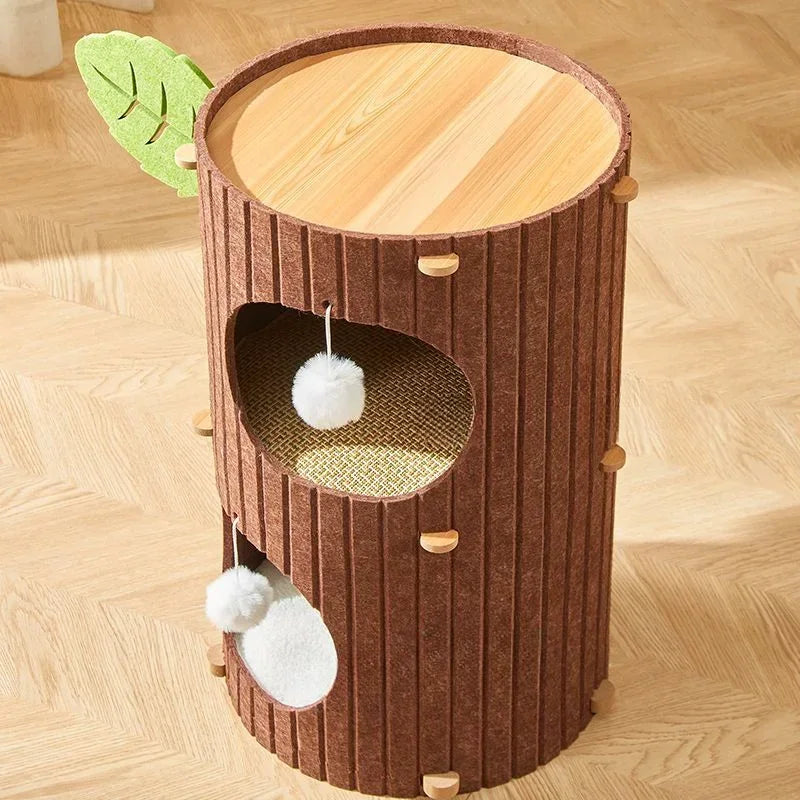 Mystery Paw Multi-layer Felt Cat Tree House & Scratcher