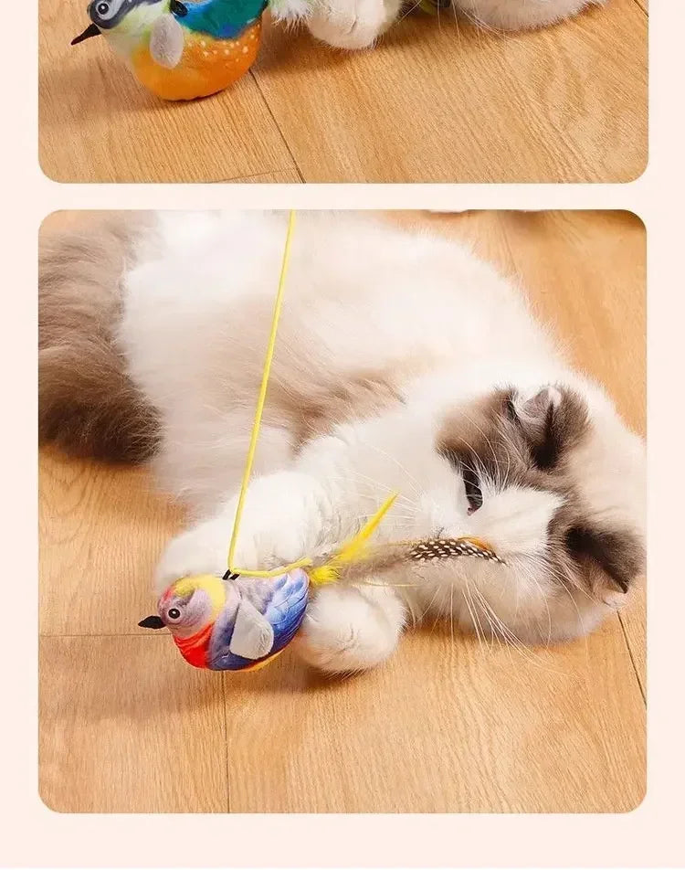 Mystery Paw Bird Chirping Toy for Cats & Dogs - Interactive Fun with Catnip