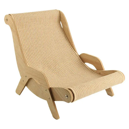 Mystery Paw Wooden Cat Scratcher Lounge Chair